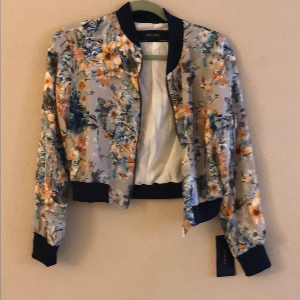 Floral bomber jacket